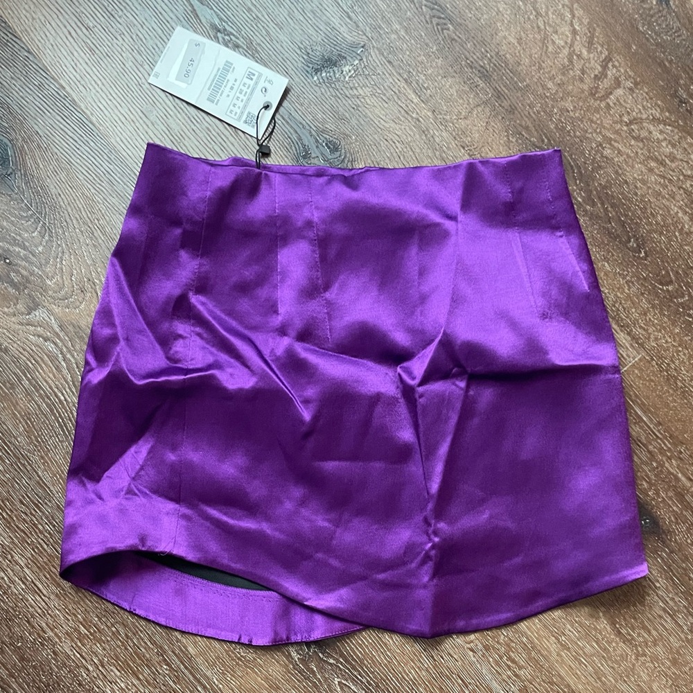 Zara purple mini skirt
